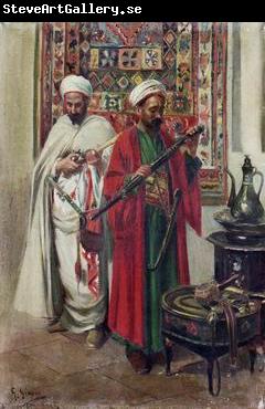 unknow artist Arab or Arabic people and life. Orientalism oil paintings  423